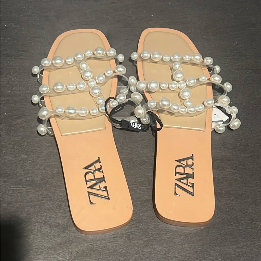 Zara pearl sandals